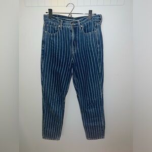 American Eagle Striped Mom Jeans, Size 6